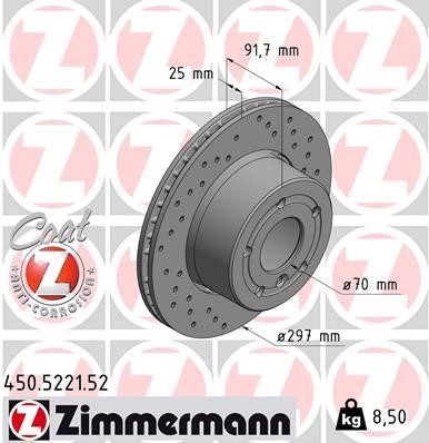 Otto Zimmermann 450.5221.52 Brake disk 450522152