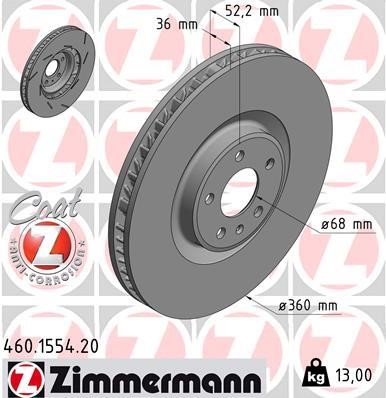 Otto Zimmermann 460.1554.20 Brake disc 460155420
