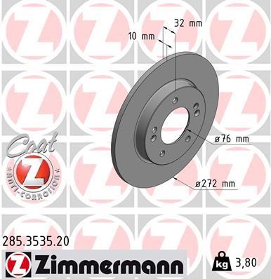 Otto Zimmermann 285.3535.20 Brake disk 285353520