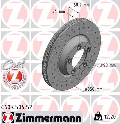 Otto Zimmermann 460.4504.52 Brake disk 460450452
