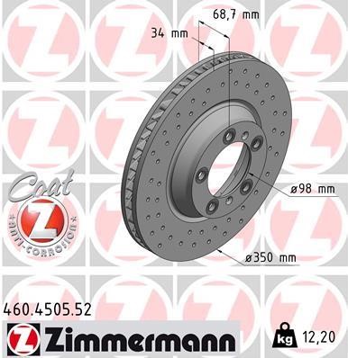 Otto Zimmermann 460.4505.52 Brake disk 460450552