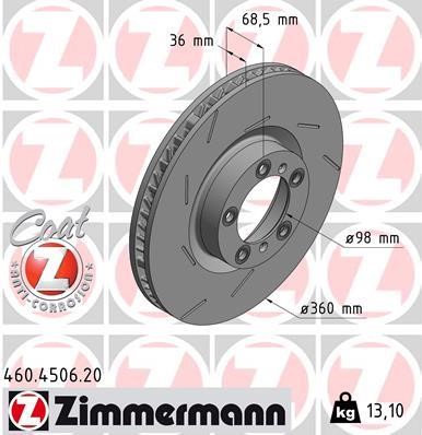 Otto Zimmermann 460.4506.20 Brake disk 460450620