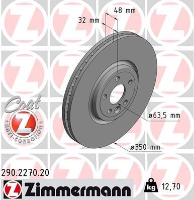 Otto Zimmermann 290.2270.20 Brake disk 290227020
