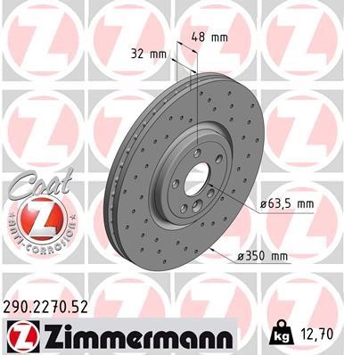 Otto Zimmermann 290.2270.52 Brake disk 290227052