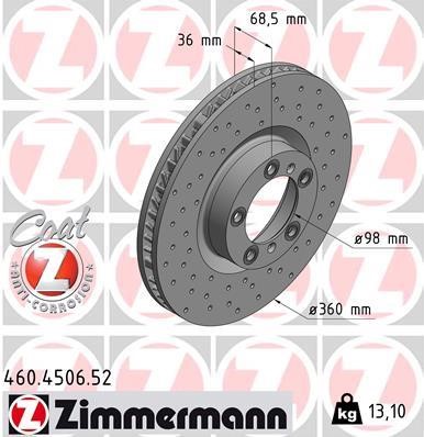Otto Zimmermann 460.4506.52 Brake disk 460450652