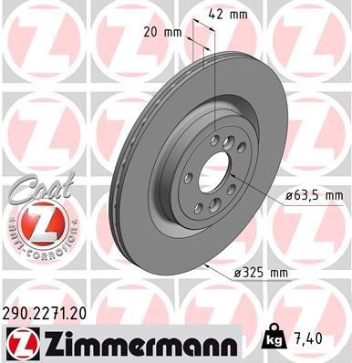 Otto Zimmermann 290.2271.20 Brake disk 290227120