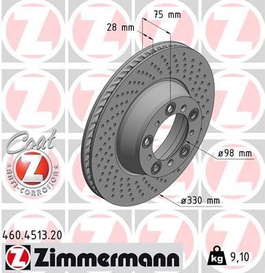 Otto Zimmermann 460.4513.20 Brake disk 460451320