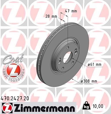 Otto Zimmermann 470.2427.20 Brake disc 470242720
