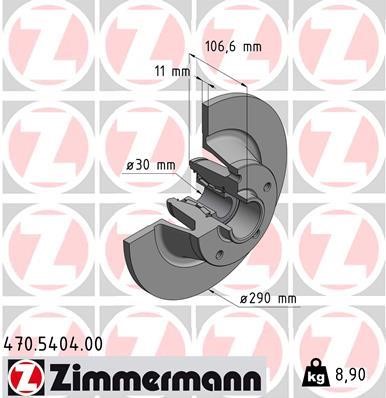 Otto Zimmermann 470.5404.00 Brake disc 470540400