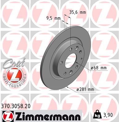 Otto Zimmermann 370.3058.20 Brake disc 370305820