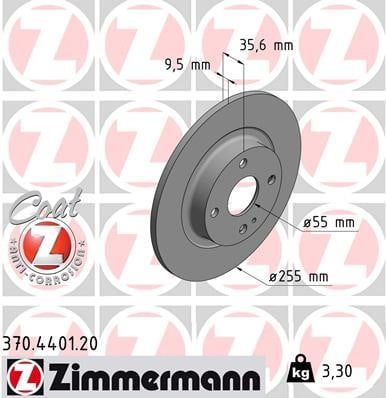 Otto Zimmermann 370.4401.20 Brake disc 370440120