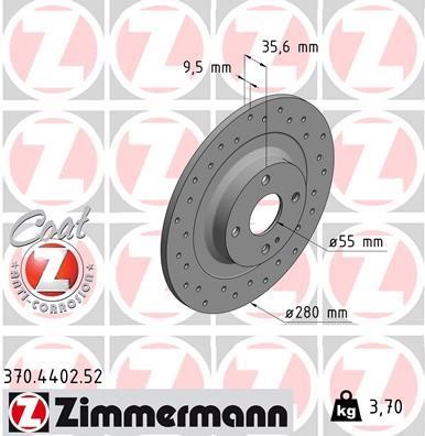 Otto Zimmermann 370.4402.52 Brake disc 370440252