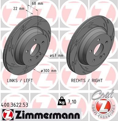 Otto Zimmermann 400.3622.53 Brake disc 400362253