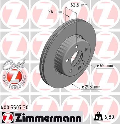 Otto Zimmermann 400.5507.30 Brake disk 400550730