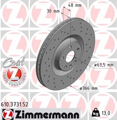 Otto Zimmermann 610.3731.52 Brake disc 610373152