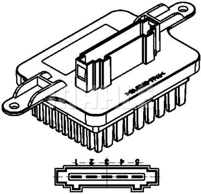 Interior heater blower regulator Mahle/Behr ABR 59 000P