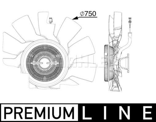 Mahle/Behr CFF 515 000P Hub, engine cooling fan wheel CFF515000P CFF515000P Mahle/Behr Hub, engine cooling fan wheel