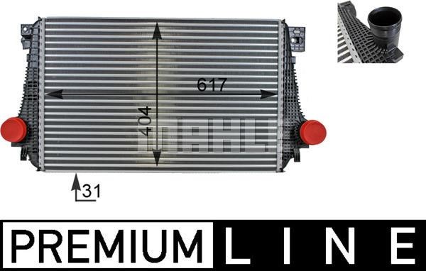 Turbocharger intercooler Volkswagen Amarok: CI27000P Mahle/Behr Intercooler, charger