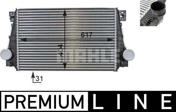 Intercooler charger Volkswagen Amarok: CI29000P Mahle/Behr Intercooler, charger