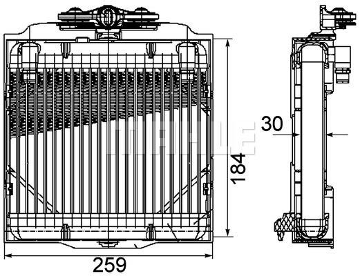 Oil cooler Mahle/Behr CLC 102 000P