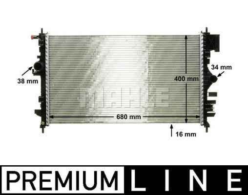 Engine cooling radiator Mahle/Behr CR 1099 000P