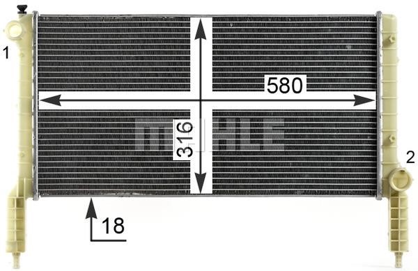 Mahle/Behr CR 1991 000P Radiator, engine cooling CR1991000P