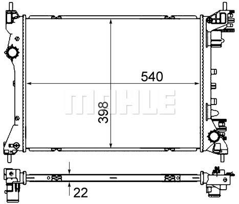 Mahle/Behr Engine cooling radiator – price 505 PLN