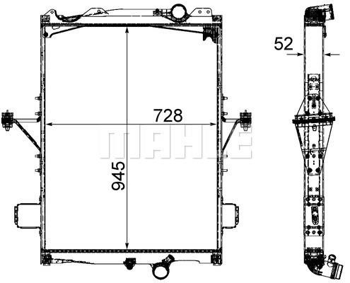 Mahle&#x2F;Behr Radiator, engine cooling – price 2544 PLN