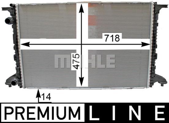 Engine cooling radiator Mahle/Behr CR 2176 000P