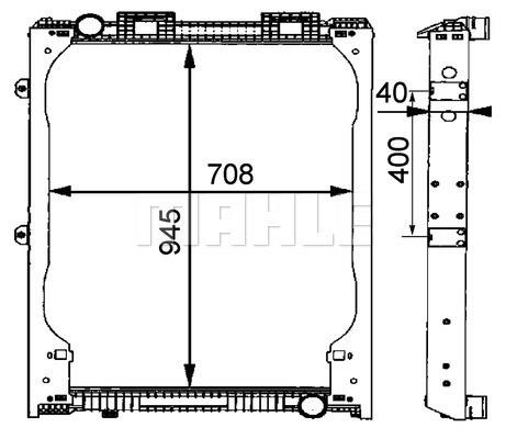 Mahle/Behr CR 685 000P Engine cooling radiator CR685000P CR685000P Mahle/Behr Engine cooling radiator