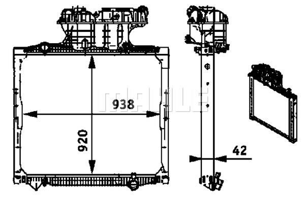 Mahle/Behr CR 701 000P Radiator, engine cooling CR701000P