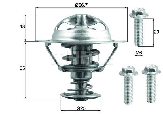 Mahle/Behr TX 202 90D Thermostat, coolant TX20290D