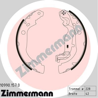 Otto Zimmermann 10990.157.0 Brake shoe set 109901570