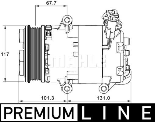Compressor, air conditioning Mahle/Behr ACP 1330 000P