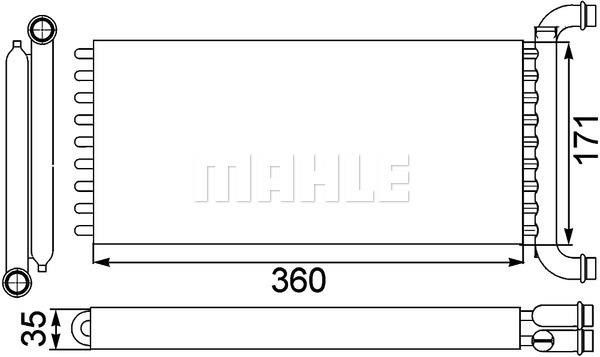 Mahle&#x2F;Behr Heat exchanger, interior heating – price 433 PLN