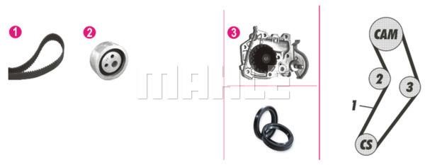 Mahle/Behr CPK 19 000P TIMING BELT KIT WITH WATER PUMP CPK19000P