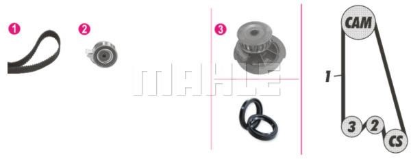 Mahle/Behr CPK 36 000P TIMING BELT KIT WITH WATER PUMP CPK36000P