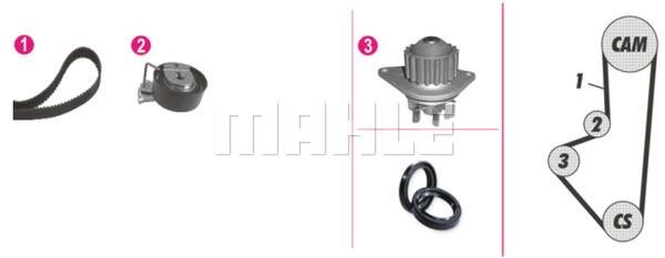 Mahle/Behr CPK 40 000P TIMING BELT KIT WITH WATER PUMP CPK40000P