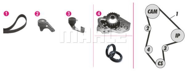 Mahle/Behr CPK 47 000P TIMING BELT KIT WITH WATER PUMP CPK47000P