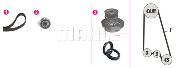 Mahle/Behr CPK 64 000P TIMING BELT KIT WITH WATER PUMP CPK64000P