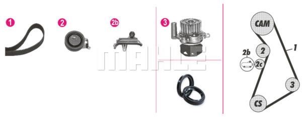 Mahle/Behr CPK 70 000P TIMING BELT KIT WITH WATER PUMP CPK70000P