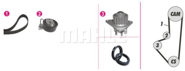 Mahle/Behr CPK 72 000P TIMING BELT KIT WITH WATER PUMP CPK72000P