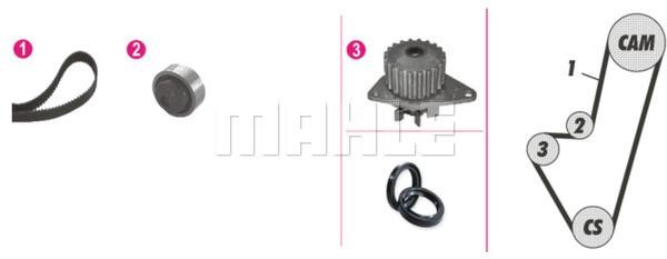Mahle/Behr CPK 8 000P TIMING BELT KIT WITH WATER PUMP CPK8000P