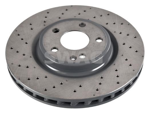SWAG 10 10 7501 Ventilated brake disc with perforation 10107501