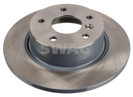 SWAG 33 10 0142 Rear brake disc, non-ventilated 33100142
