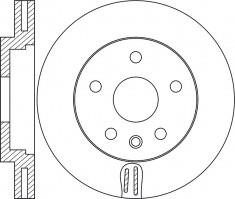 NiBK RN1684 Front brake disc ventilated RN1684