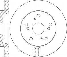 NiBK RN1663 Front brake disc ventilated RN1663