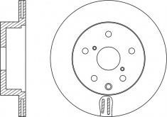 NiBK RN1439 Rear ventilated brake disc RN1439
