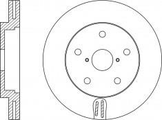 NiBK RN1530 Front brake disc ventilated RN1530