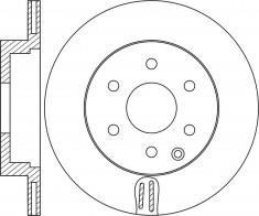 NiBK RN1495 Rear ventilated brake disc RN1495